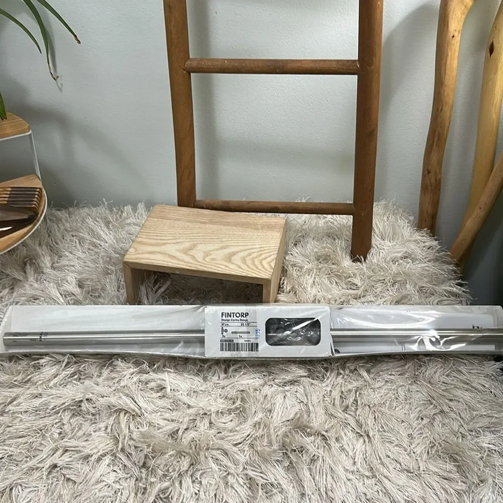 Ikea Fintorp Bundle Of Steel Rail 22.5”-5 Hooks -3 Buckets‎ Utensil Hanger